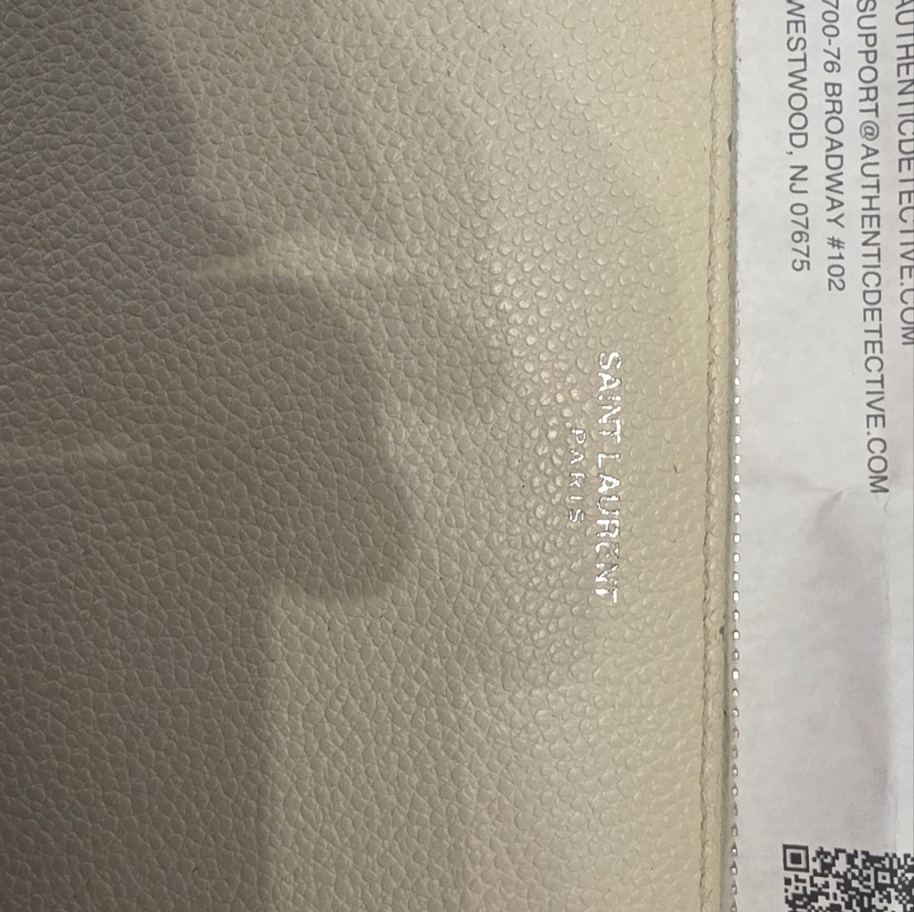 Saint Laurent Cream Leather Wallet